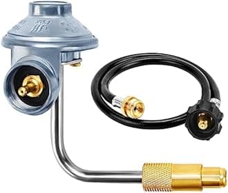 Propane Adapter Hose and Gas Grill Regulator 3 FT fit for Blackstone 17”, 22” Tabletop Griddle- QCC1 / Type1 Connects for 1 lb to 20 lb Propane Tank.…