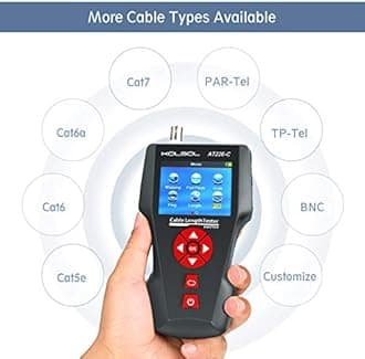 Network Cable Tester, AT226-C NF-8601W LAN Ethernet Cable Tester RJ45 UTP STP Diagnose Tone Tracer for RJ45, RJ11, BNC, PING/POE 8 Identifier Telephone Wire Tracker