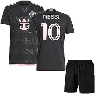 RJM Messi Inter Miami Jersey Black Set 2024 (Kids,Boys,Men)