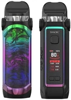SMOK IPX 80 VW Pod Kit 80W 3000mAh, Waterproof + Dust & Shock Proof, Airflow Control Vaping, Colourful TFT Display, USB Type-C Fast Charging (Fluid 7 Color)