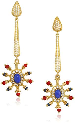 Azaara Florentine Delicate Lapis Drop Earrings