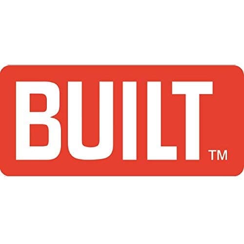 BUILT Insulated Lunch Bag with 'The Mindful' Design, Polyester, Grey/Pale Pink, 18.5 x 27 x 21 cm