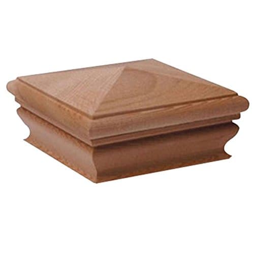 WoodwayPyramid Post Cap, fits 5.5" Post, in Premium Cedar, 1PC