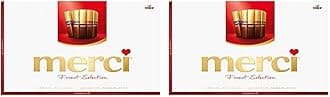 Merci Finest Milk & Dark Chocolate Variety Pack, Premium Selection, Gluten-Free, 400 g (Pack of 2)
