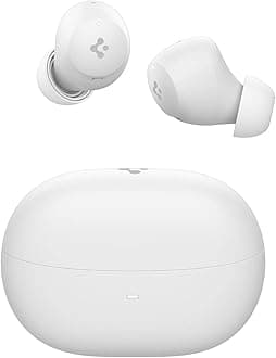 Spigen Audio Newly Launched SA-TW P10 True Wireless in Ear Earbuds with 30H Playtime, Upto 40dB 4 Multi-Mode ANC Pro, EQ Customizing App, 6-MIC, Gaming Mode, 10mm Driver, IPX4 - White