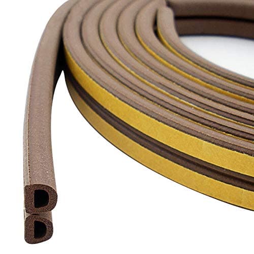 1PC 5M D Type Sealing Strip Self Adhesive Seal Strips Foam Draught Excluder Self Adhesive Window Door Seal Strip Hardware Tools