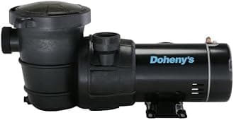 Doheny's Above Ground Pool Pro Swimming Pool Pump With On/Off Switch | 1.5HP (1.2THP) | High-Efficiency, Low-Noise, Heavy-Duty | Stainless Steel Shaft & Reinforced Thermoplastic | CSA & ETL Certified