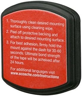 Scosche MAGFM MagicMount Magnetic Car Phone Holder - Strong Magnet Mount for iPhone and Android - Secure Magnetic Cell Phone Mount for Flat Surfaces - Universal 360° Adjustable Mobile Cellphone Holder