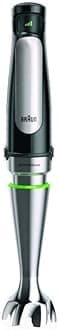 Braun 0X22111291 MQ 7087X Immersion blender, Plastic, 1.2 liters, Black, Stainless steel