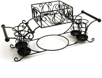 Two Piece Wrought Iron Buffet Caddy Organize Cutlery and Napkins