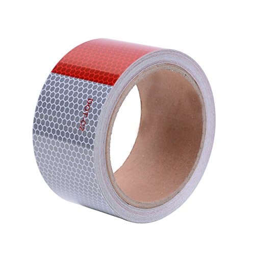 High Intensity DOT-C2 Reflective Tape Red and Silver Safety Conspicuity Tape(2"x20')