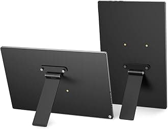 UPERFECT Portable Monitor Stand with Hand-Tightened Screw, For 7 to 18.5 Inch Monitor, Freestanding Desk Mount with Swivel, Tilt & Rotation, Compatible with M3/M4*75mm VESA Displays, Aluminum Alloy