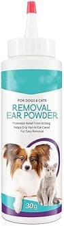Dog Ear Cleaner 30g – Ear Hair Removal Powder for Pets, Treats Ear Infections, Removes Debris, Wax, and Odor, Soothes Itchy & Inflamed Ears, Effective Pet Ear Care Treatment