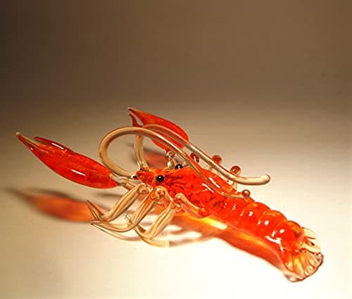 Glass Red Lobster Figurine