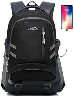ProEtrade Backpack Bookbag for College Laptop Travel Anti Theft with USB Charging Port