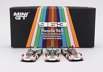 Diecast Model Car Compatible with Mini GT 1:64 Porsche 963 Porsche Penske Motorsport 2023 24 Hrs of Le Mans 3-Pack Limited Edition MGTS0011