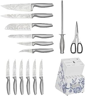 Cuisinart 15pc Caskata Collection™ Stainless Steel Hollow Handle Cutlery Block Set, C77SS-15PKCA