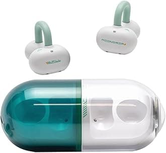 Pill Open Ear Headphones Bluetooth 6.0 OWS Hanging Earphones IPX4 Open Ear Clip Wireless Earbuds Built-in AI ENC MD-0WS-003 (Green)
