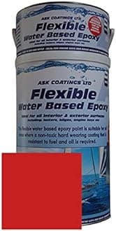 New! Water Based Epoxy Marine Paint for boats, yachts & marine vessels. Interior and exterior use. 5L (Red)
