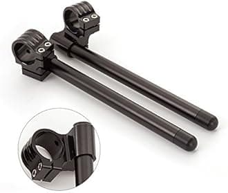 37mm 7/8" Motorcycle Aluminum CNC Riser Fork Tube Clip On Handlebar Replaceable Fit for CBR250RR. Ninja 300 EX300 13-16 Universal Bike Cafe Racer Black