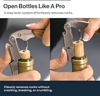 HiCoup ソムリエナイフ プレミアム一体型コルクスクリュー 栓抜きとフォイルカッター ピンク HK-01-Rosewood