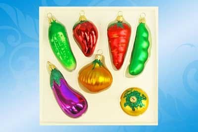 Vegetables Christmas Tree Ornament Set