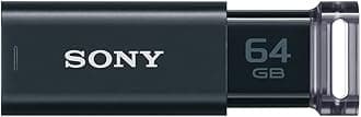 Sony USM64GUB USB 3.1 64GB Capless USB Memory, Black