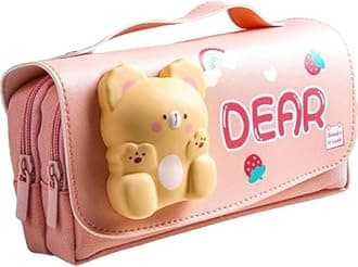 Invite Dear Style Pencil Pouch for Girls and Boys,Big Pencil Case for Kid,Zipper Pencil Kit Stationary Storage Box for School Children,Stationery Organizer Pen Box for Student[Pencil Pouch]