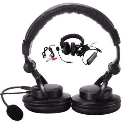 4-in-1 USB Wired Stereo Gaming Headphone with Microphone for PS3 / PC / XBOX360 - Black