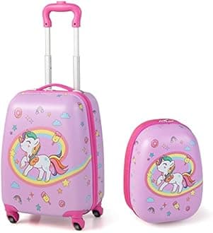 Honey Joy 2 Pcs Kids Carry On Luggage