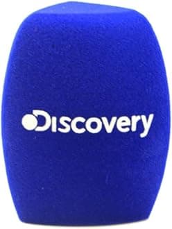 2 Pack Customize Logo on Microphone Foam Windscreens Handhold Mic Foam Covers Windshields with Logo Printed for TV Interview Broadcast Microphones (Blue)