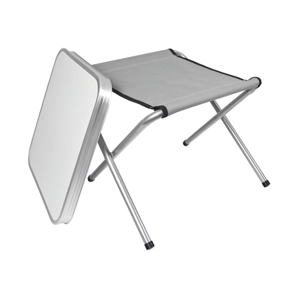 Milestone Camping 24640 2 in 1 Table or Stool Convertible, Cream, Seat H34 x W40 x D39cm Table H36 x W40 x D40cm