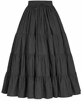 JANAK Girl's Crepe Fabric Long Frill Skirt 584