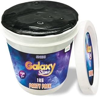 SNEKI (1 Kg) Black Galaxy Slime for Kids DIY Fruit Scented Metallic Magic Toy Slimy Slime Gel Jelly Putty Art Toys Birthday Gift Box for Boys Girls 3 to 10 Years