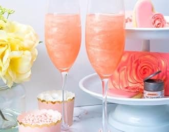 Pink Edible Glitter for Drinks, Cocktails, Cake Decorating, Strawberries, Chocolates & More | No Taste | 4g | 100% Food-Safe | Kosher, Vegan, Gluten & Nut Free | DiamonDust by The Sugar Art