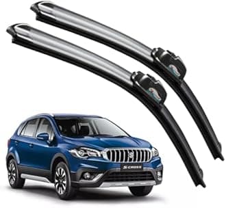 CARNYX Frameless Windshield Wiper Blades, Front Car Wipers Set of 2, Noise-Free, Durable Performance Compatible with (S-Cross New (2018-Till Date) (D-26,P-14))