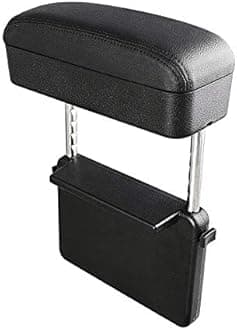 JEYODA Car Armrest Box Adjustable Pad Refit Car Central Lift Armres Storage Organizer Box Arm Rest(Black line)