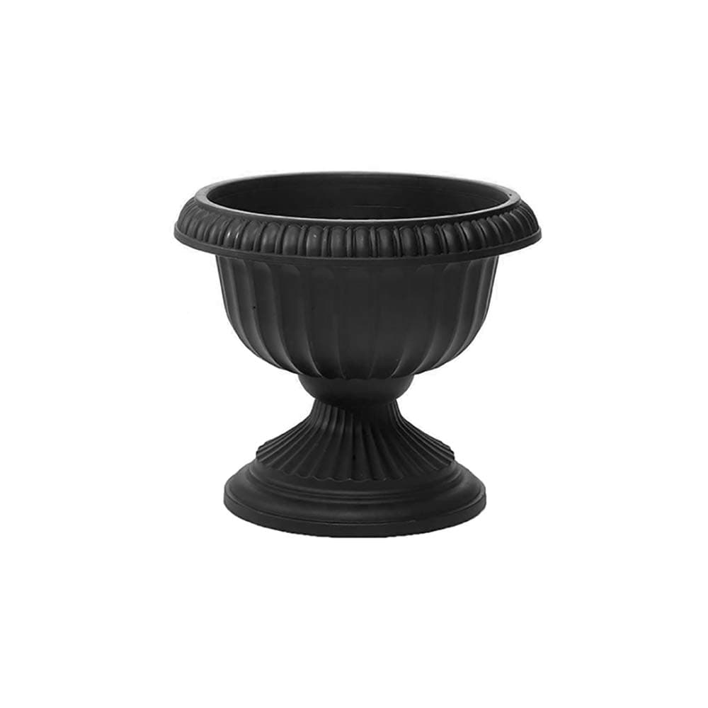 Grecian Urn Planter, Black, 12-Inch