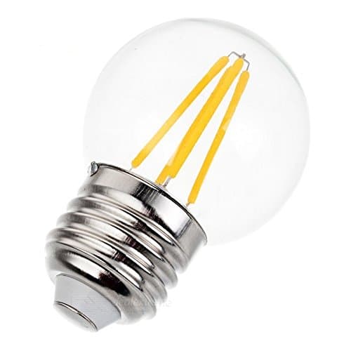 LED Filament Bulb G45 Golf Ball Shape E27 (Edison Screw) 3.2W, 30W Equivalent 3000k Warm White 320 lumens, 260 Degree Beam Angle, 50000 Hours [Energy Class A]