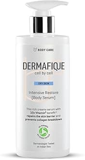 Dermafique Intensive Restore Body Lotion Serum with 10X Vitamin E benefit 300ml, Body Lotion for Dry Skin, Suitable for Winters, Moisturizer for Body | Dermatologist Tested
