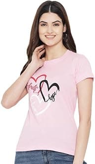 Preneum Women's Cotton Regular Fit Latest Graphic Stylish Printed Short Sleeves Casual T-Shirt || Trend & Style (Pack 3)
