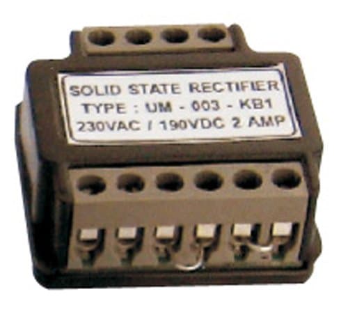 UM-001 HHD Motor Brake Rectifier, 460 VAC Input Voltage, 205 VDC Output Voltage