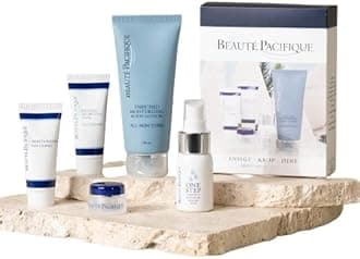 Beauté PacifiqueSkin Care Starter Kit - 5 Beauty Products for Face Care - Cleanser, Moisturizing Creme, Hydrating Mask and Anti-Wrinkle Eye Creme - Beauty Gifts Sets For Women - Skincare Gift Set