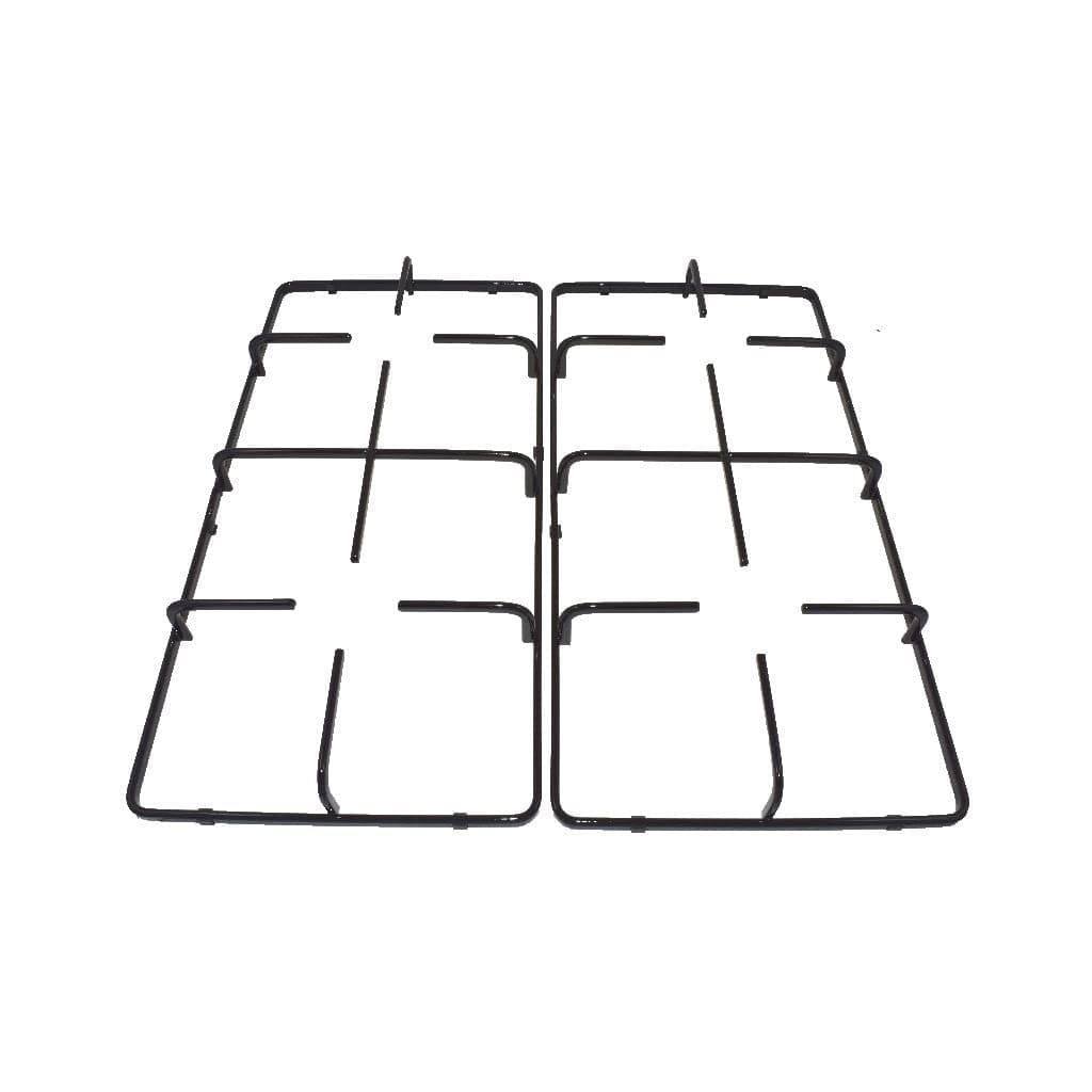 Ufixt Gas Hob Pan Support Stands | 2 Pack Heavy Duty Enamel replacement | 230mm x 475mm | compatible with Whirlpool Zanussi Black