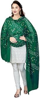 RANI SAAHIBA Women's Pure Cotton Bandhani Dupatta