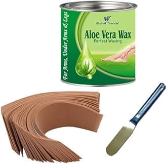 Global Trends 'Full Body Aloe Vera Wax (600 g), Waxing Strips (90GSM) (90 Strips) and Wax Applicator Knife' Hair Removal Waxing Kit Combo Set for Women