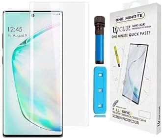 Crixus® Tempered Glass for Samsung Galaxy Note10 Fully curved edge to edge UV screen protector (One Minute Quick Fix)