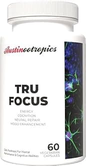Austinootropics Tru Focus Absolute Focus Stack - #1 Nootropic for Focus, Energy, Memory+