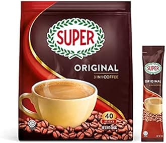 SUPER Original 3 in 1 Instant Coffee - 800g, 40 Sticks