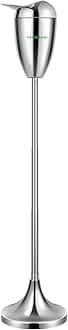 VIVOSUN Floor Standing Ashtray, Outdoor Ashtray with Stainless Steel Lid, Adjustable Height from 21.5" to 35" for Home, Patio, Chrome